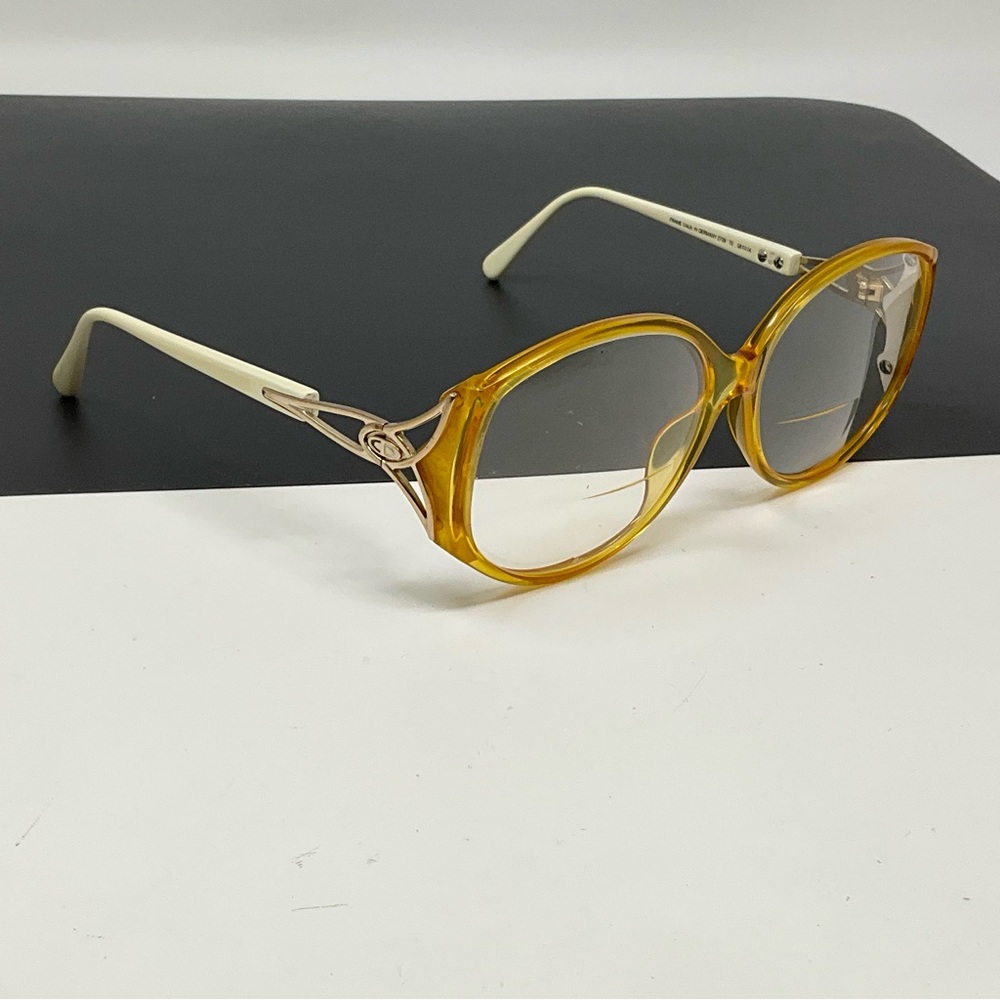 Vintage Christian Dior Vintage 2709 70 Yellow White Gold Sunglasses Frame 58mm - Picture 1 of 16